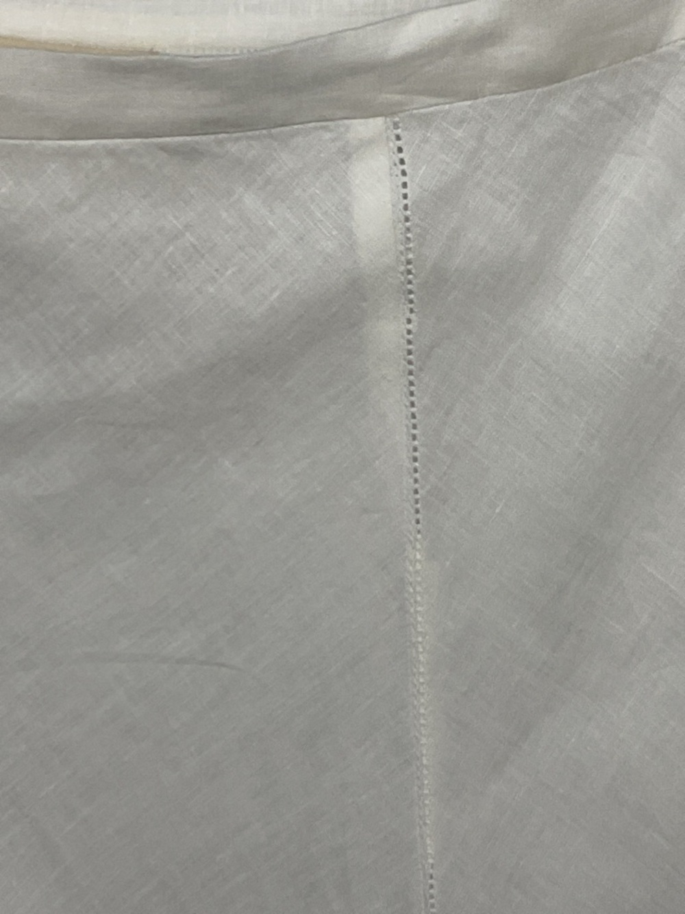 DKNY Linen Skirt White A Line Midi NWT Size 12 Summer Work - Picture 7 of 8